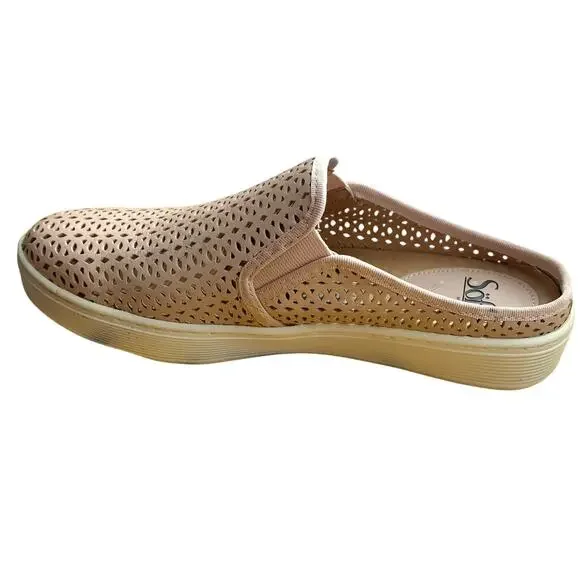SOFFT Women’s Slip-On Leather Sneaker Padded Slides Somers II Taupe/Blush SIZE 9 - Picture 11 of 14